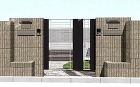 二世帯住宅の基本的な門柱例 二世帯住宅の基本的な門柱例