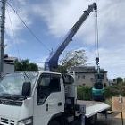 施工中(1)重機 搬入 施工中(1)重機 搬入