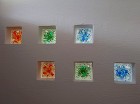 (204)滋賀県高島市Y様邸別荘? フュージングガラス5色 玄関ホール室内ドア エッチングガラス犬デザイン (204)滋賀県高島市Y様邸別荘? フュージングガラス5色 玄関ホール室内ドア エッチングガラス犬デザイン