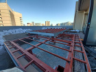 造作デッキ用の鉄骨下地 石貼仕上 工事風景 造作デッキ用の鉄骨下地 石貼仕上 工事風景
