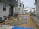 川越市 タイル下地コンクリートの打設 川越市 タイル下地コンクリートの打設
