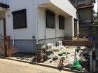 川越市 新築外構工事中 ブロック積 床 川越市 新築外構工事中 ブロック積 床