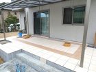 広いタイルテラスに屋根テラス 施工中! 広いタイルテラスに屋根テラス 施工中!