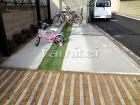 自転車置き場 人工芝 土間コンクリート 自転車置き場 人工芝 土間コンクリート