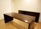 家具施工例 上品な高級本磨き鏡面収納とデスク 家具施工例 上品な高級本磨き鏡面収納とデスク
