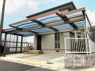 玄関先いっぱいまで設置したカーポートで機能的な玄関まわりに 守山市 玄関先いっぱいまで設置したカーポートで機能的な玄関まわりに 守山市