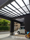 カーポート?アプローチまでフラットな屋根... カーポート?アプローチまでフラットな屋根...