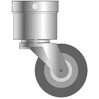 アルインコ【単管用パイプジョイント キャスター金具】HKR10C アルインコ【単管用パイプジョイント キャスター金具】HKR10C