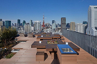 Roof-top garden that offers a view of Tokyo Tower Roof-top garden that offers a view of Tokyo Tower