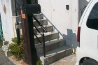 施工前 冬に凍結をおこす階段 施工前 冬に凍結をおこす階段