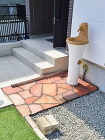 スタンドタイプの立水栓×排水工事で使い易い庭に 柏市Y邸 スタンドタイプの立水栓×排水工事で使い易い庭に 柏市Y邸