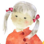 いわさきちひろ 枯れ葉と赤い服の少女(部分) 1971年 いわさきちひろ 枯れ葉と赤い服の少女(部分) 1971年