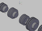 標準Vプーリーの3Dデータ dwg 標準Vプーリーの3Dデータ dwg