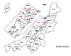新潟県の白地図 新潟県の白地図