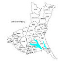 茨城県の白地図 茨城県の白地図