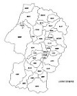 山形県の白地図 山形県の白地図