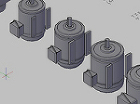 全閉外扇型モーターの3Dデータ dwg 全閉外扇型モーターの3Dデータ dwg