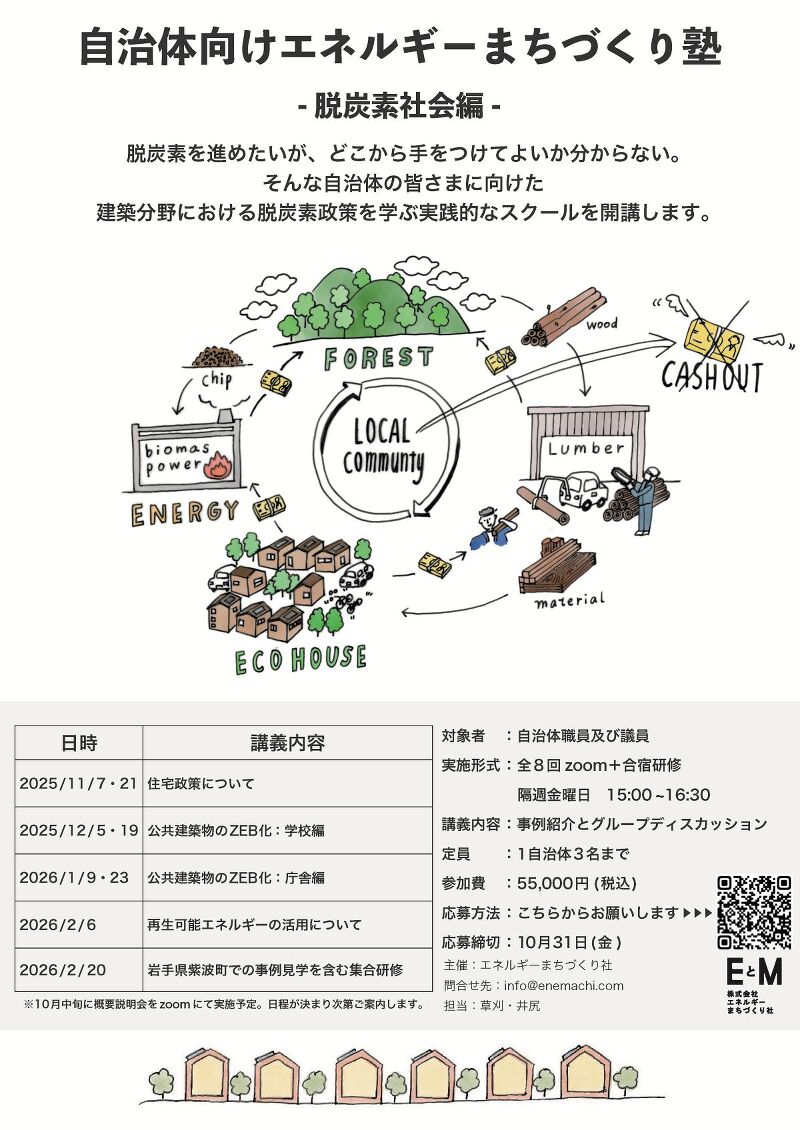 自治体向けエネルギーまちづくり塾 -脱炭素社会編-