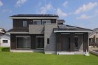 ZEH（ネットゼロエネルギー）住宅。2世帯住宅 画像