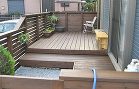 角材ウッドフェンス、ウリン材のウッドデッ... ドックランのためのウッドデッキ