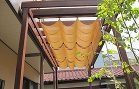 イペ材のウッドデッキ、目隠しウッドデッキ... 日よけ付パーゴラとウッドデッキ2