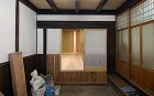 写真：玄関から見たキッチンのにじり口