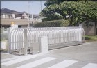 施工実績一覧 【スライドゲート】 | 自... 既設門扉の自動化工事施工例
