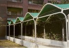 屋外通路 本多テント商会の施工事例 東京... 屋外通路