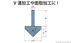 木村刃物 V溝ルーター 軸径6mm×刃径... V溝ルータ