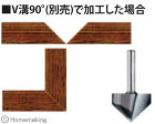 大日商 巾木ビット 刃径φ12.7mm(... V溝90°(別売)で加工した場合