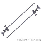 締ハタ金　メッキ(2本組)　サオ寸法7×7mm　有効寸法300mm