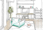 多機能な三世帯住居 /05works/m001/06.jpg