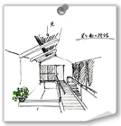 空中廊下のある狭少地住宅