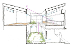 二層中庭の家 二層中庭の家