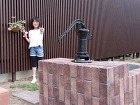レトロな手押しポンプです。
