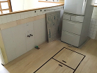 施工事例 コンロとレンジフードがずれてい... 施工中の様子