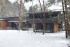 H様邸｜雪の中の外観画像｜別荘建築｜軽井沢｜設計・監理は（株）彦根建築設計事務所