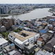 近くを流れる天井川