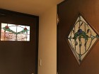 (102)京都府京都市Ｍ様邸? マンション室内ドア バラ柄ステンドグラス  ドアに多数設置 新調ドアも弊社にて手配