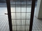 (41)ステンドグラスパネル修理 輸入キッチン食器棚 K様 大阪府大阪市