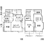 リノベーション施工事例　既存間取り図