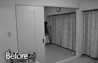 斜めの廊下と梁でラインを引き広がりのある... before