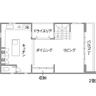 家族と料理を楽しむ！理想のキッチン | ... リノベーション施工事例　既存間取り図