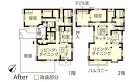 階段から始まるみんなの憩いの場 | リノ... 戸建てリノベーション 改修後間取り図