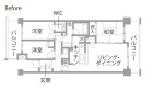 マンションリノベーション　既存間取り図