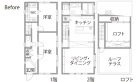 Back to the Home | リ... 戸建てリノベーション 既存間取り図