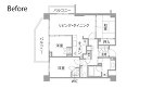 Park Side Living | リ... マンションリノベーション　既存間取り図