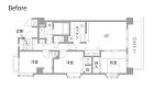 穏やかな時間が流れる 大人ナチュラル |... マンションリノベーション 既存間取り図