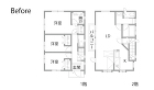 光で彩る2階リビング | リノベーション... 戸建てリノベーション　既存間取り図