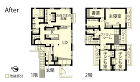 戸建てリノベーション　改修後間取り図